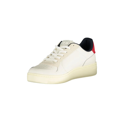 Tommy Hilfiger Sneakers Uomo Bianche Dettagli a Contrasto bianco - vista 3