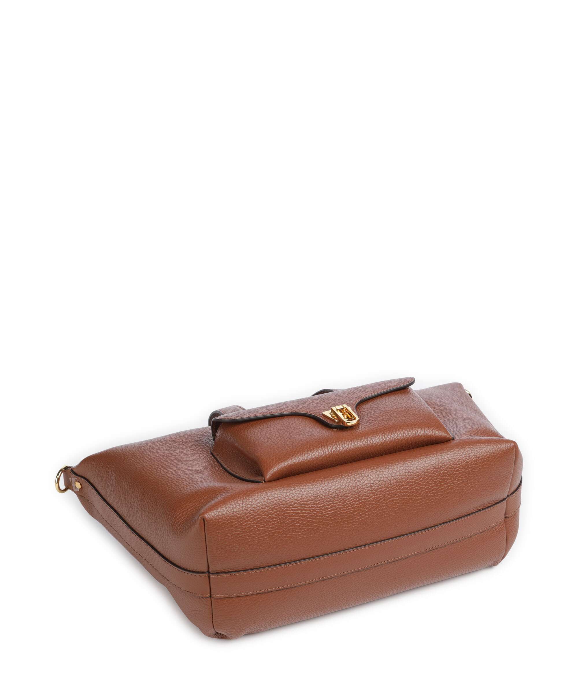 Coccinelle Borsa a Tracolla Pelle Donna Marrone Stampa Logo