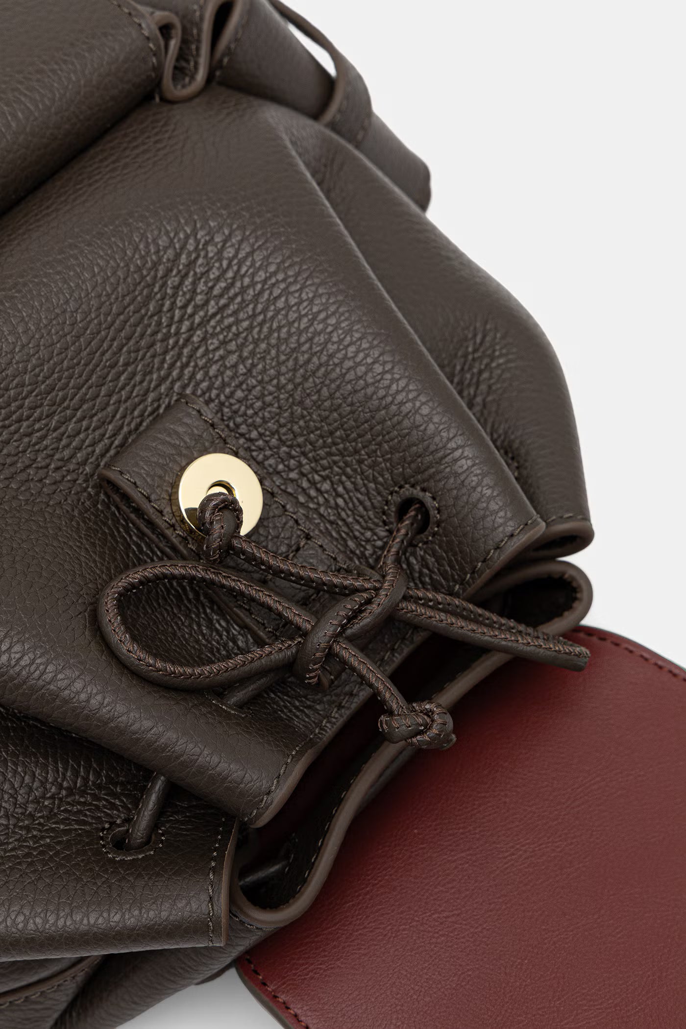 Coccinelle Zaino Pelle Donna Marrone Logo