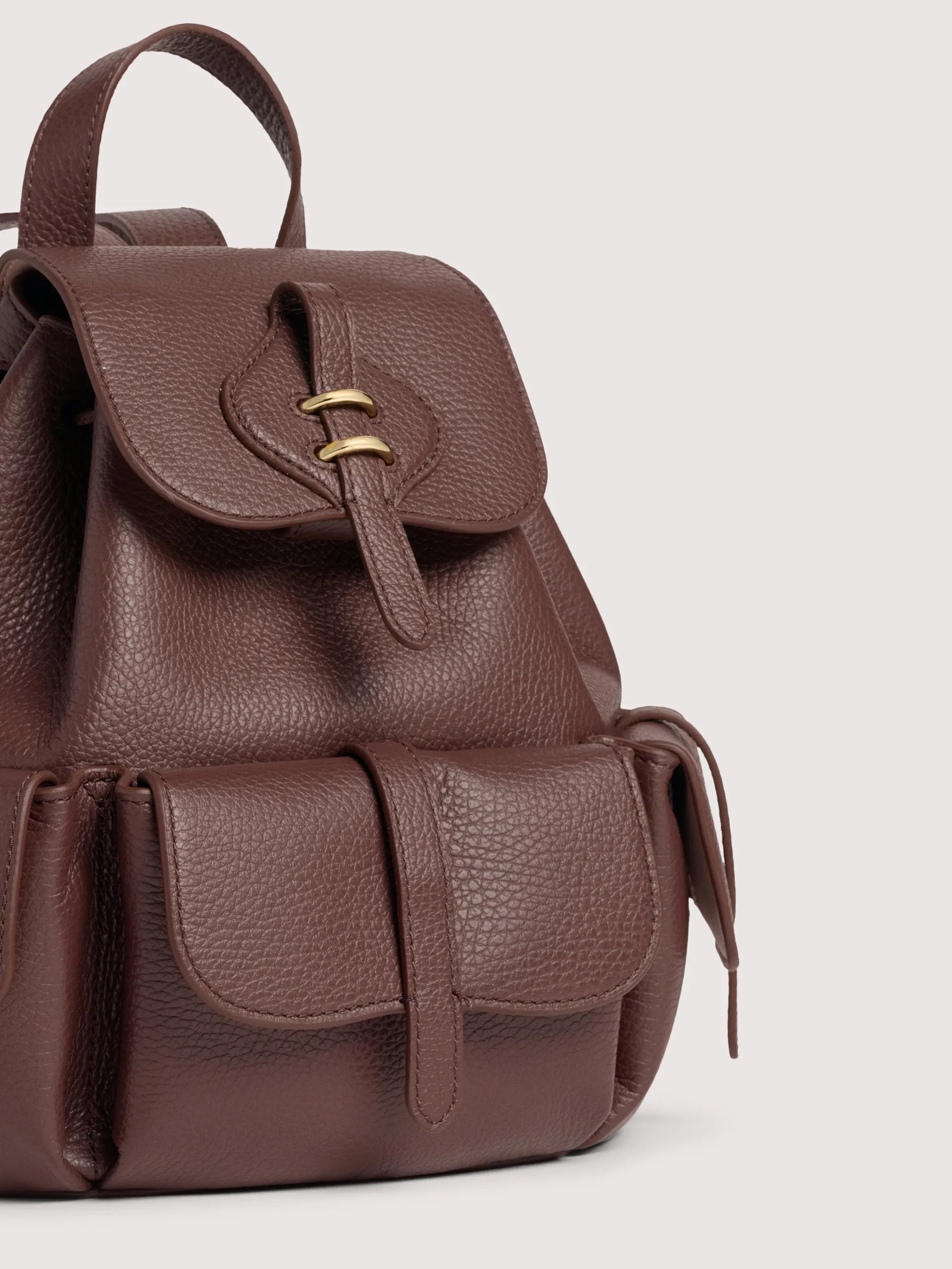 Coccinelle Zaino Pelle Donna Marrone Logo