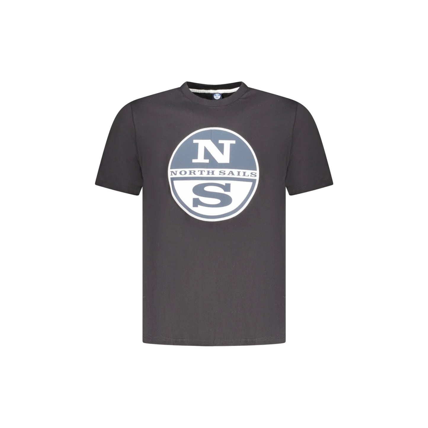 North Sails T-Shirt Maniche Corte Uomo Nera Stampa Logo Nero - foto prodotto