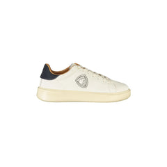 BLAUER Sneakers Uomo Bianche con Lacci e Dettagli a Contrasto Blu