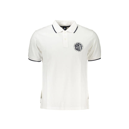 North Sails Polo Maniche Corte Uomo Bianca Stampa Logo Bianco - foto prodotto