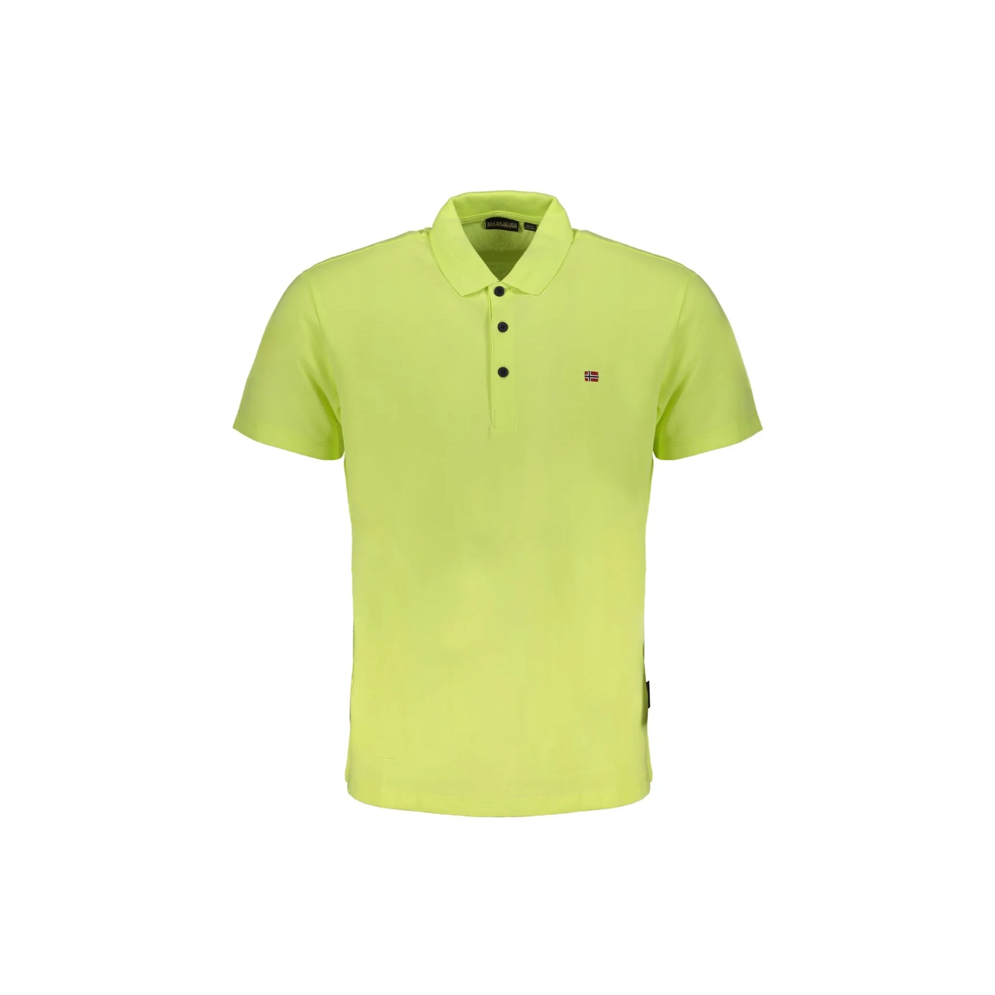 Napapijri Polo Maniche Corte Uomo Gialla Ricamo T-Shirt Giallo - foto prodotto