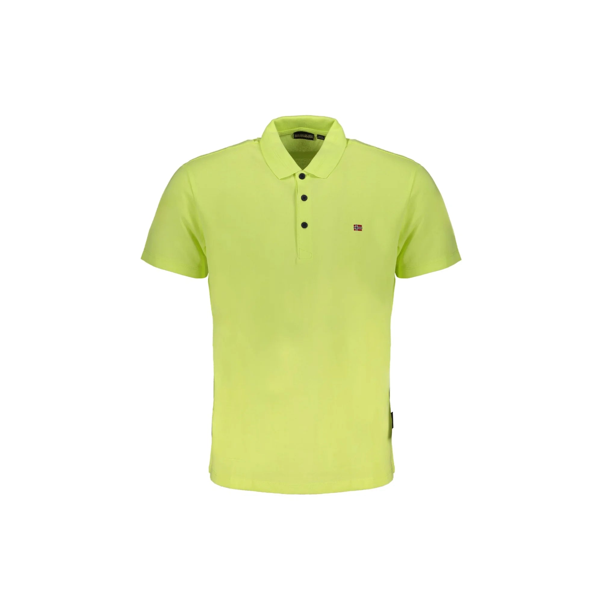 Napapijri Polo Maniche Corte Uomo Gialla Ricamo T-Shirt Giallo - foto prodotto