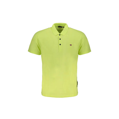Napapijri Polo Maniche Corte Uomo Gialla Ricamo T-Shirt Giallo - foto prodotto
