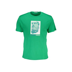 Bikkembergs T-Shirt Krótki Rękaw Mężczyzna Zielony Z Nadrukiem Logo