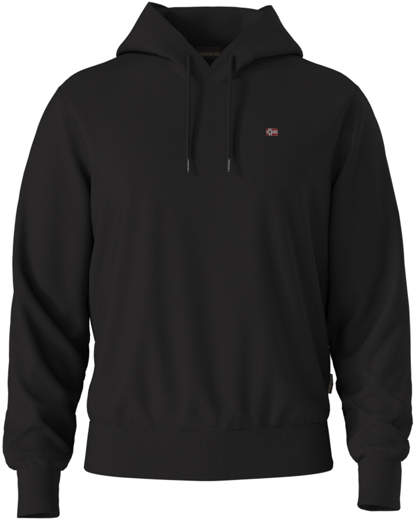 Napapijri Felpa Uomo Nera con Cappuccio e Logo