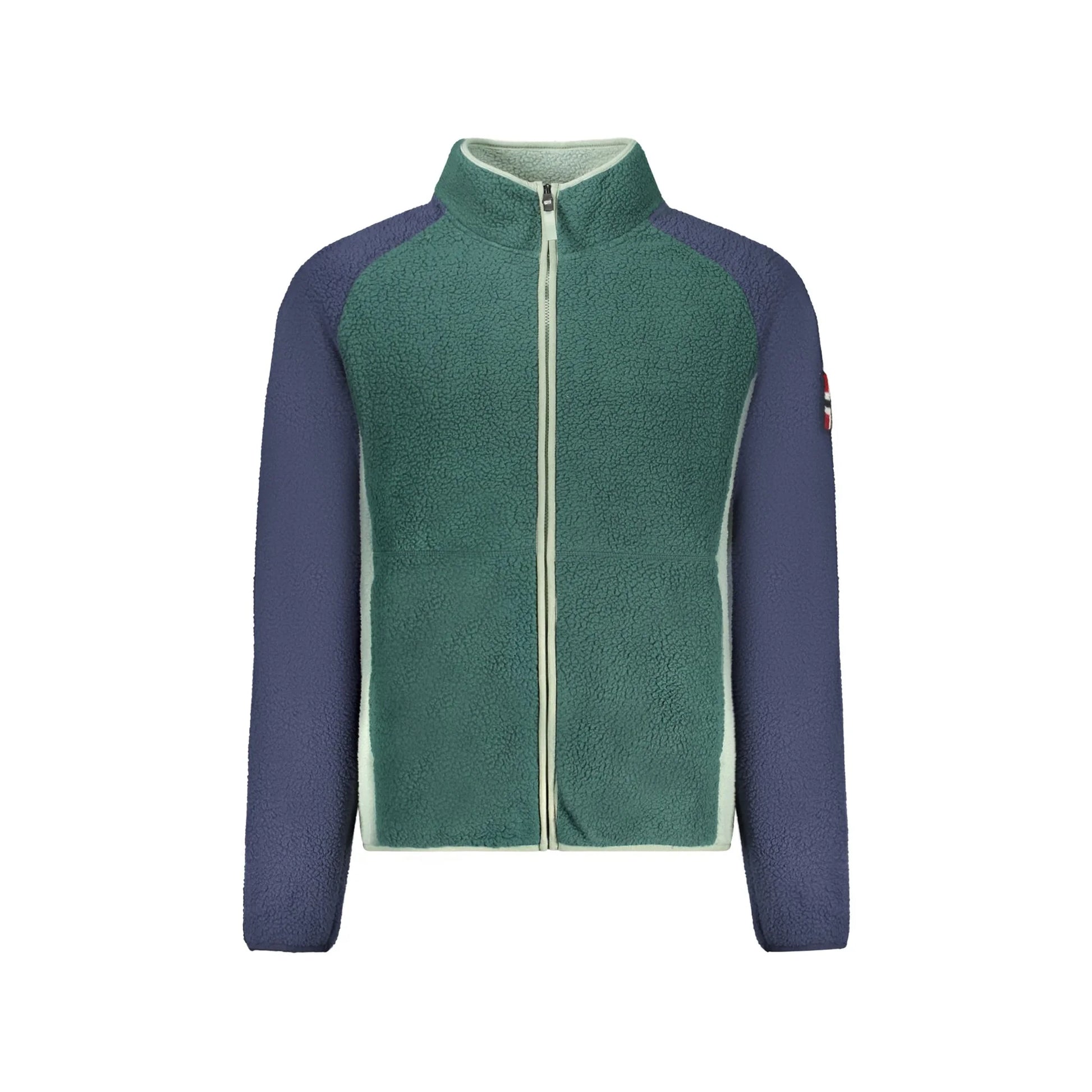 Norway 1963 Felpa Uomo Verde Zip Pile Tasche Ricamo Logo Felpe - foto prodotto
