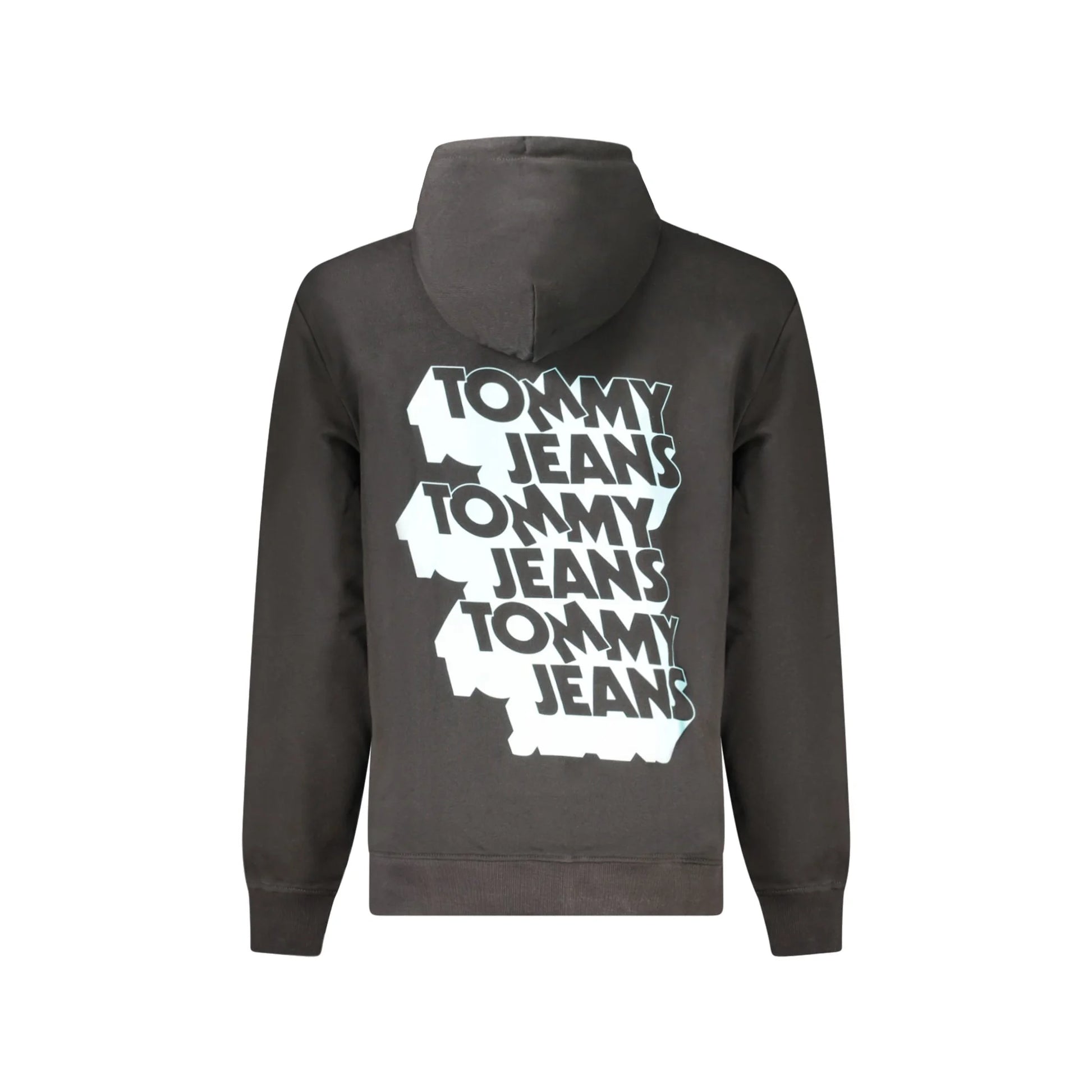 Tommy Hilfiger Felpa Uomo Nera con Cappuccio Garzata Logo Felpe nero - vista 2