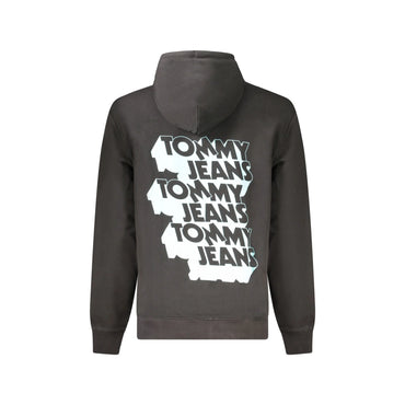 Tommy Hilfiger Felpa Uomo Nera con Cappuccio Garzata Logo Felpe nero - vista 2