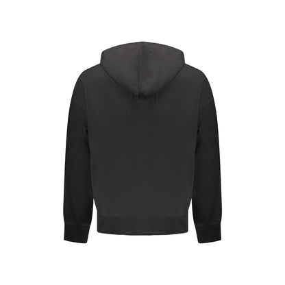 Calvin Klein Felpa Uomo Nera Cappuccio Garzata Tascone Ricamo Felpe nero - vista 2