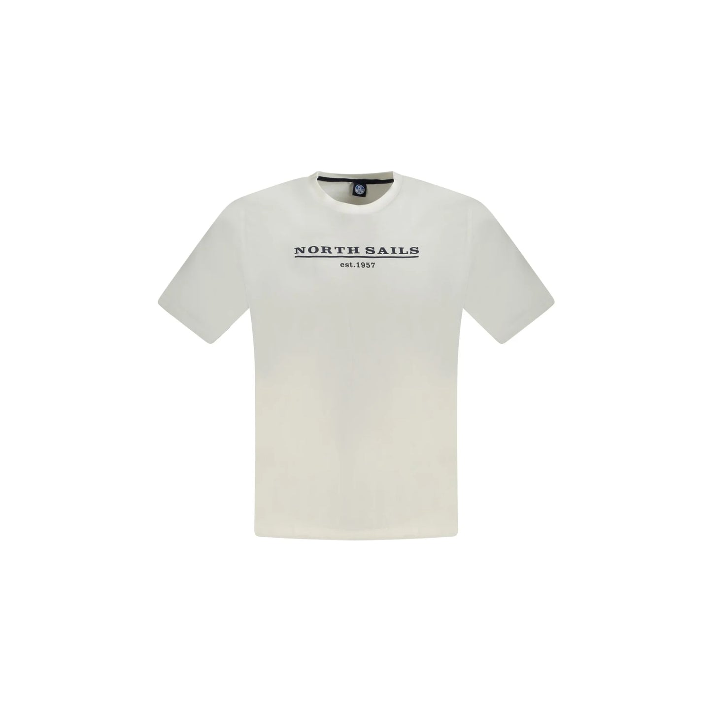 North Sails T-Shirt Uomo Bianca Girocollo Cotone Stampa Logo Bianco - foto prodotto