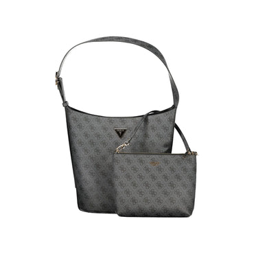 Guess Jeans Borsa a Spalla Donna Nera Stampa Logo Borse nero - vista 2