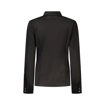 Guess Jeans Camicia Maniche Lunghe Donna Nera Ricamo Camicie nero - vista 2
