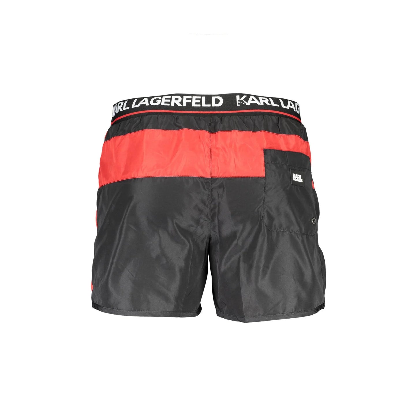 Karl Lagerfeld Beachwear Costume da Mare Uomo Nero Logo - vista 2