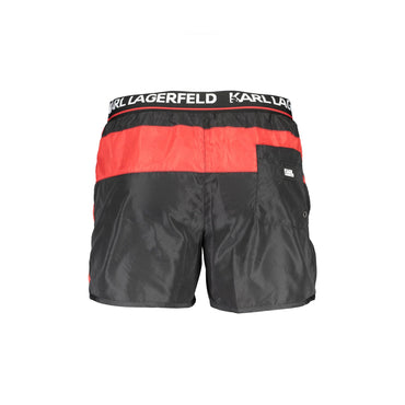 Karl Lagerfeld Beachwear Costume da Mare Uomo Nero Logo - vista 2