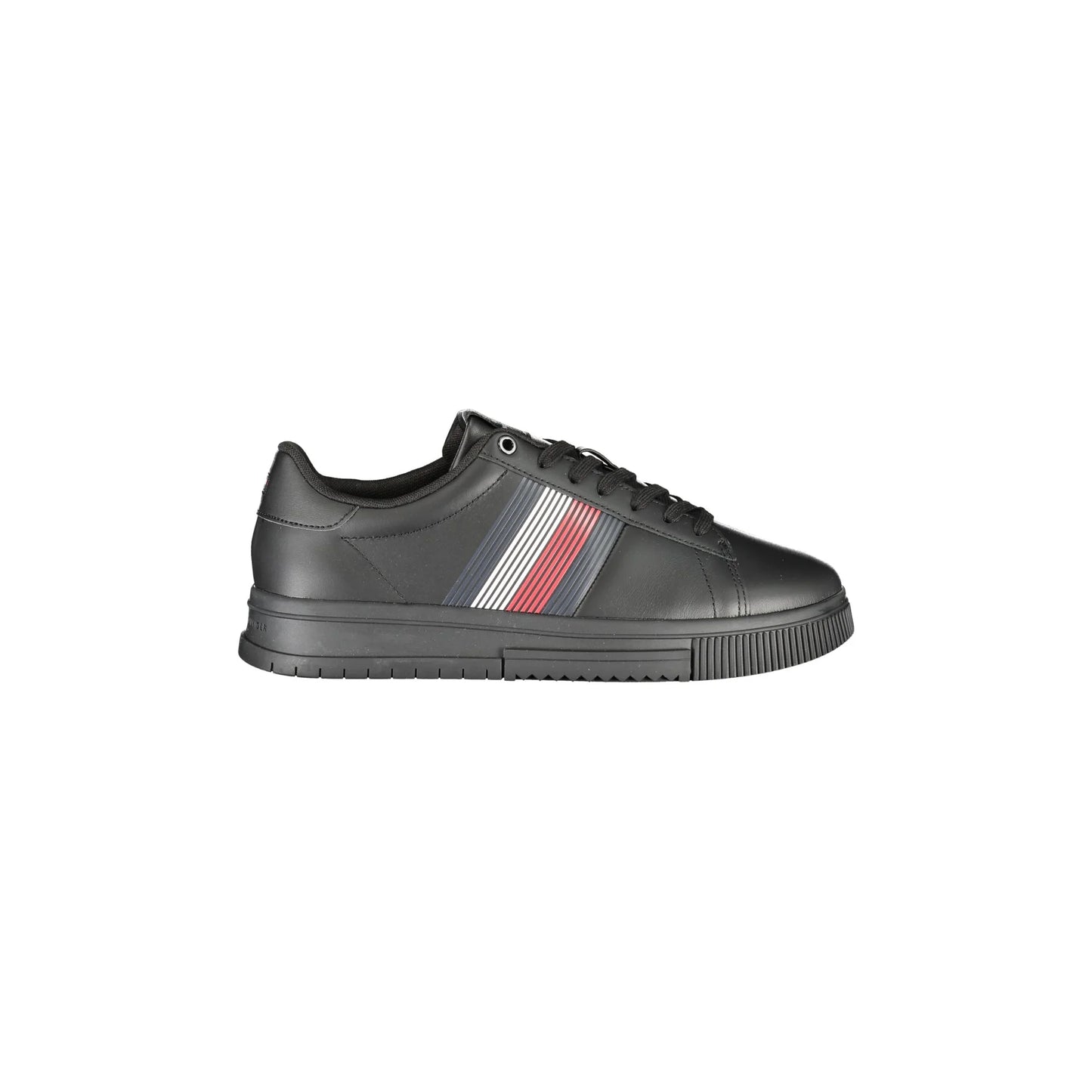 TOMMY HILFIGER Scarpe Sneakers Uomo Nere con Dettagli a Contrasto Nero - foto prodotto
