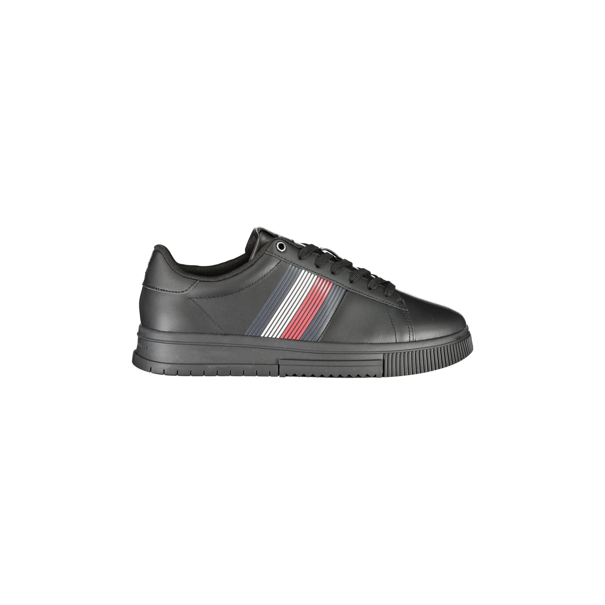 TOMMY HILFIGER Scarpe Sneakers Uomo Nere con Dettagli a Contrasto Nero - foto prodotto