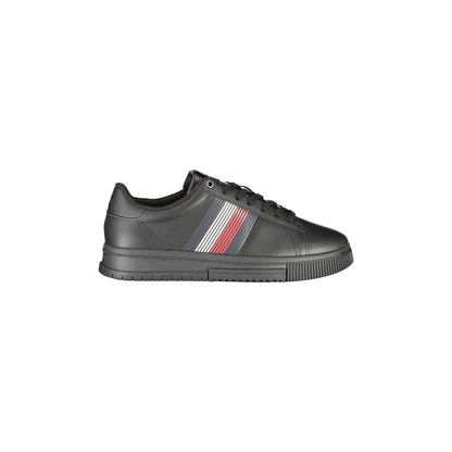 TOMMY HILFIGER Scarpe Sneakers Uomo Nere con Dettagli a Contrasto Nero - foto prodotto