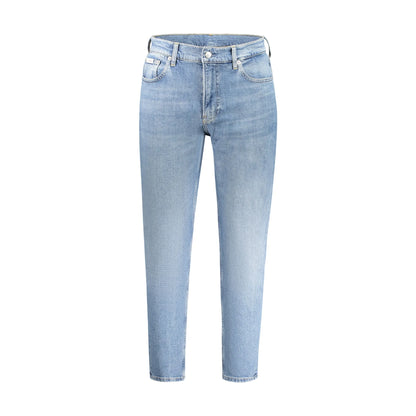 Calvin Klein Jeans Uomo Blu Effetto Slavato Logo - foto prodotto
