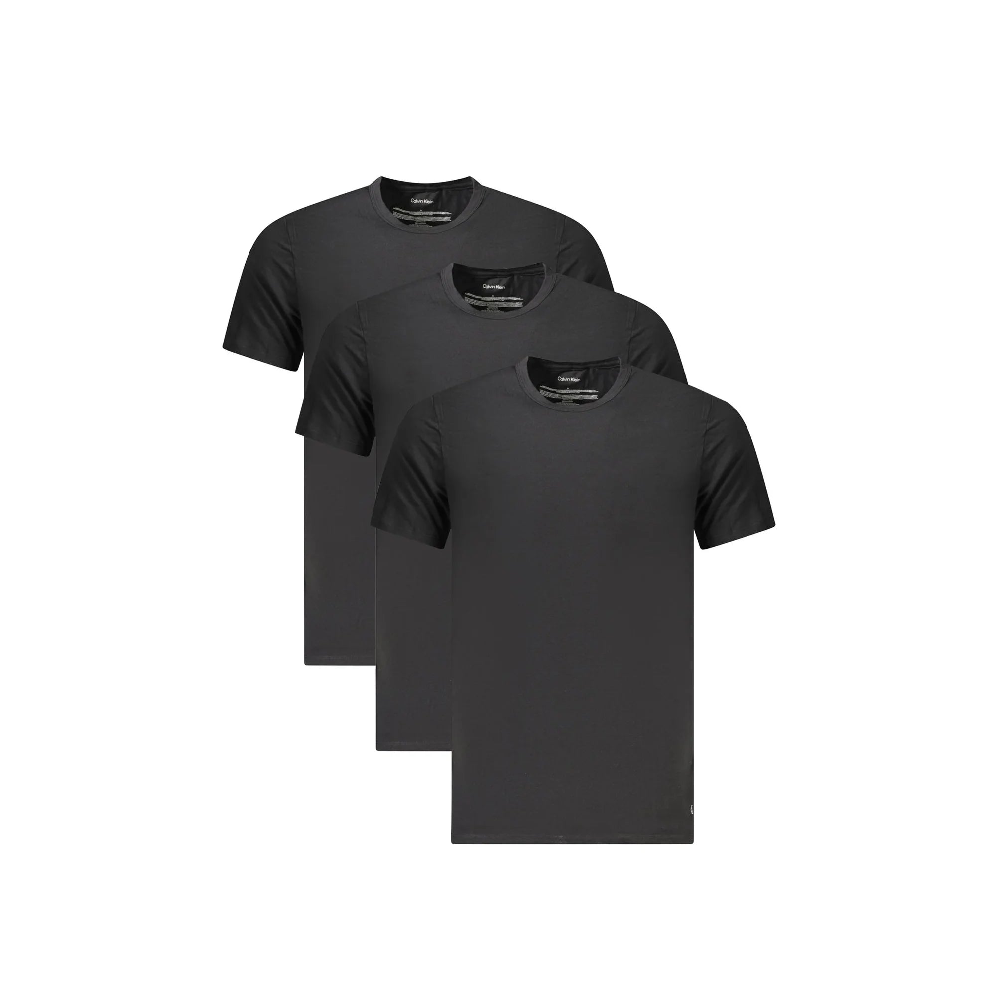 Calvin Klein T-Shirt Maniche Corte Uomo Nera Ricamo Nero - foto prodotto
