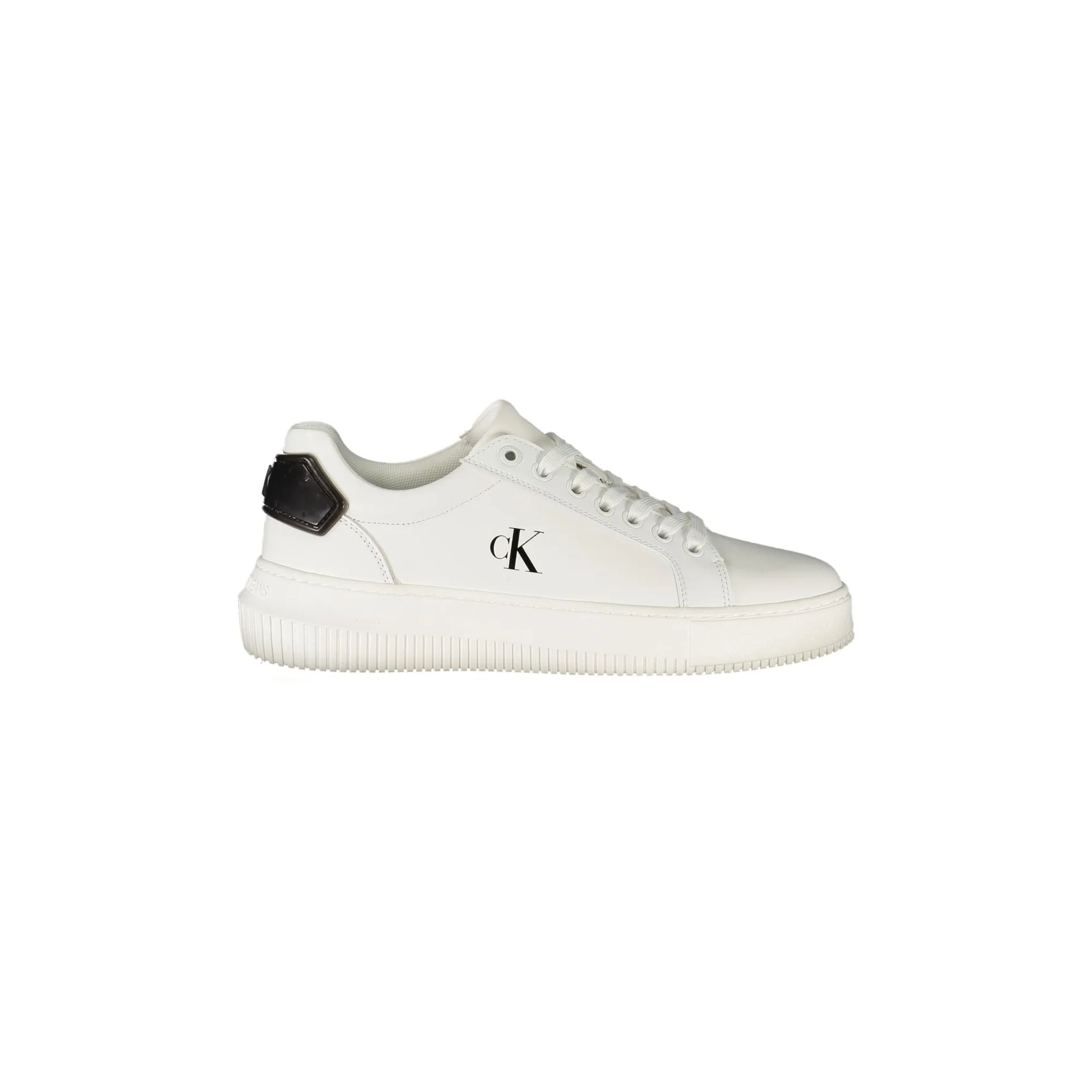 CALVIN KLEIN Calzature Sportive Donna Bianche con Dettagli Neri Sneakers Bianco - foto prodotto