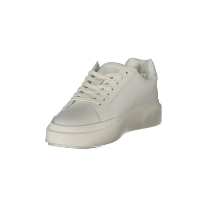 CALVIN KLEIN Sneakers Donna Bianche con Lacci e Plantare Removibile bianco - vista 3