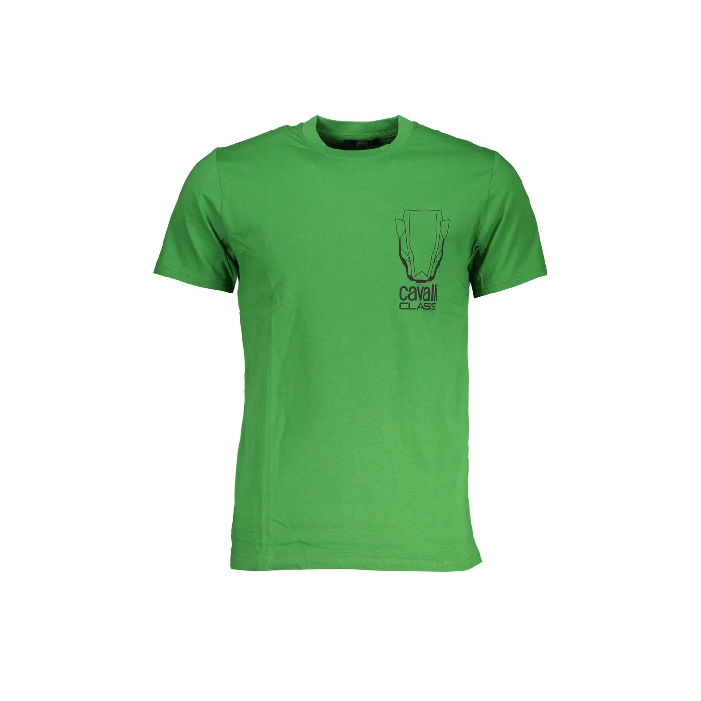 Cavalli Class T-Shirt Maniche Corte Uomo Verde Stampa - foto prodotto