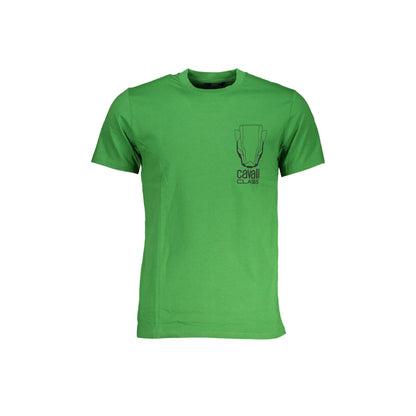 Cavalli Class T-Shirt Maniche Corte Uomo Verde Stampa - foto prodotto