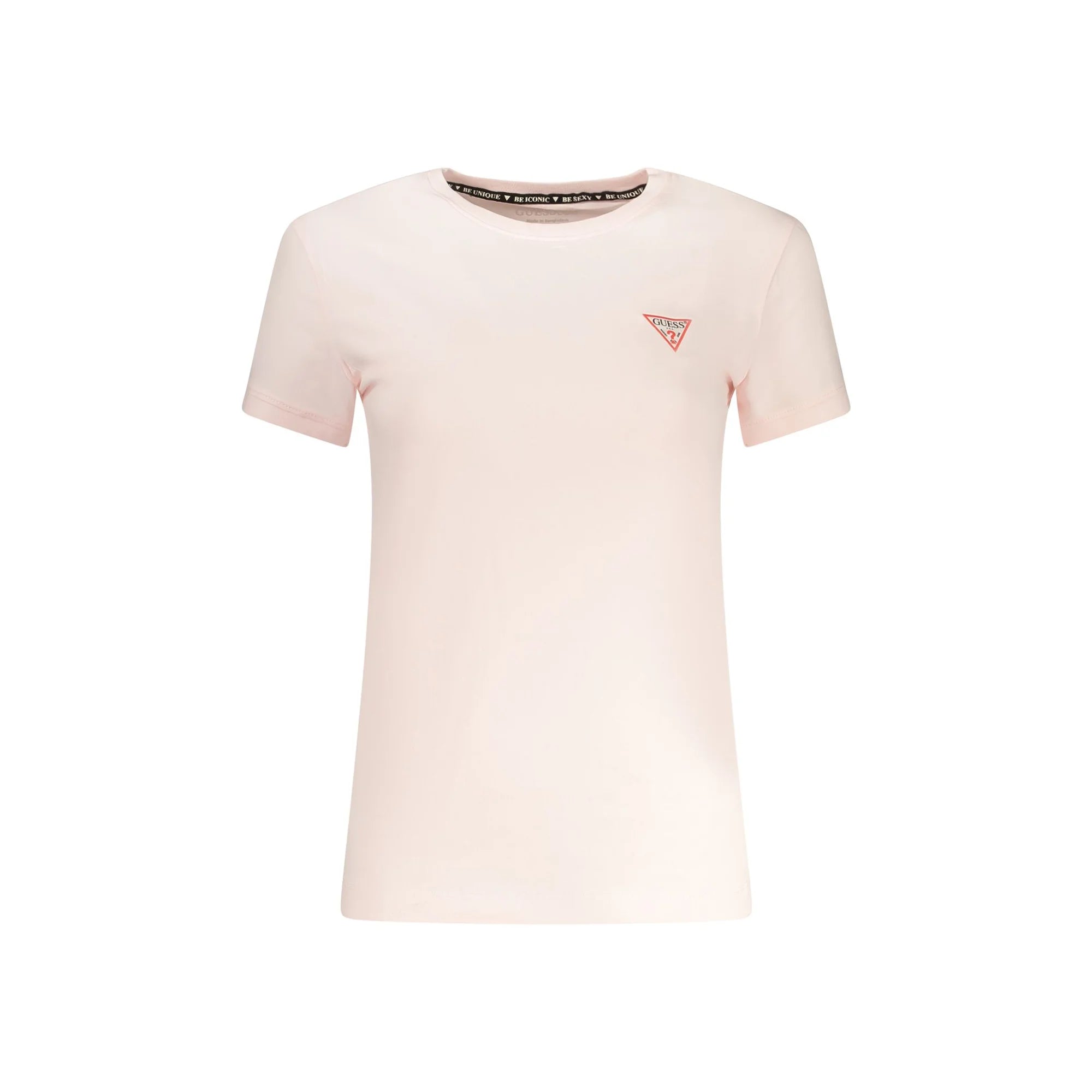 GUESS JEANS T-SHIRT MANICHE CORTE DONNA ROSA
