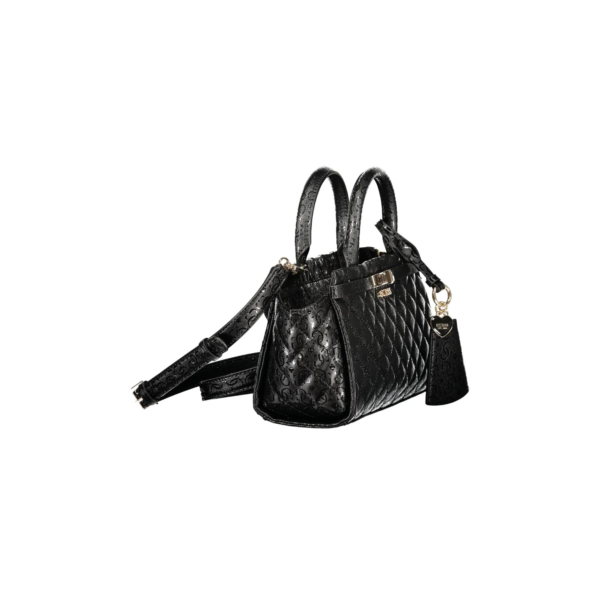 Guess Jeans Borsa a Tracolla Donna Nera Logo Borse nero - vista 3