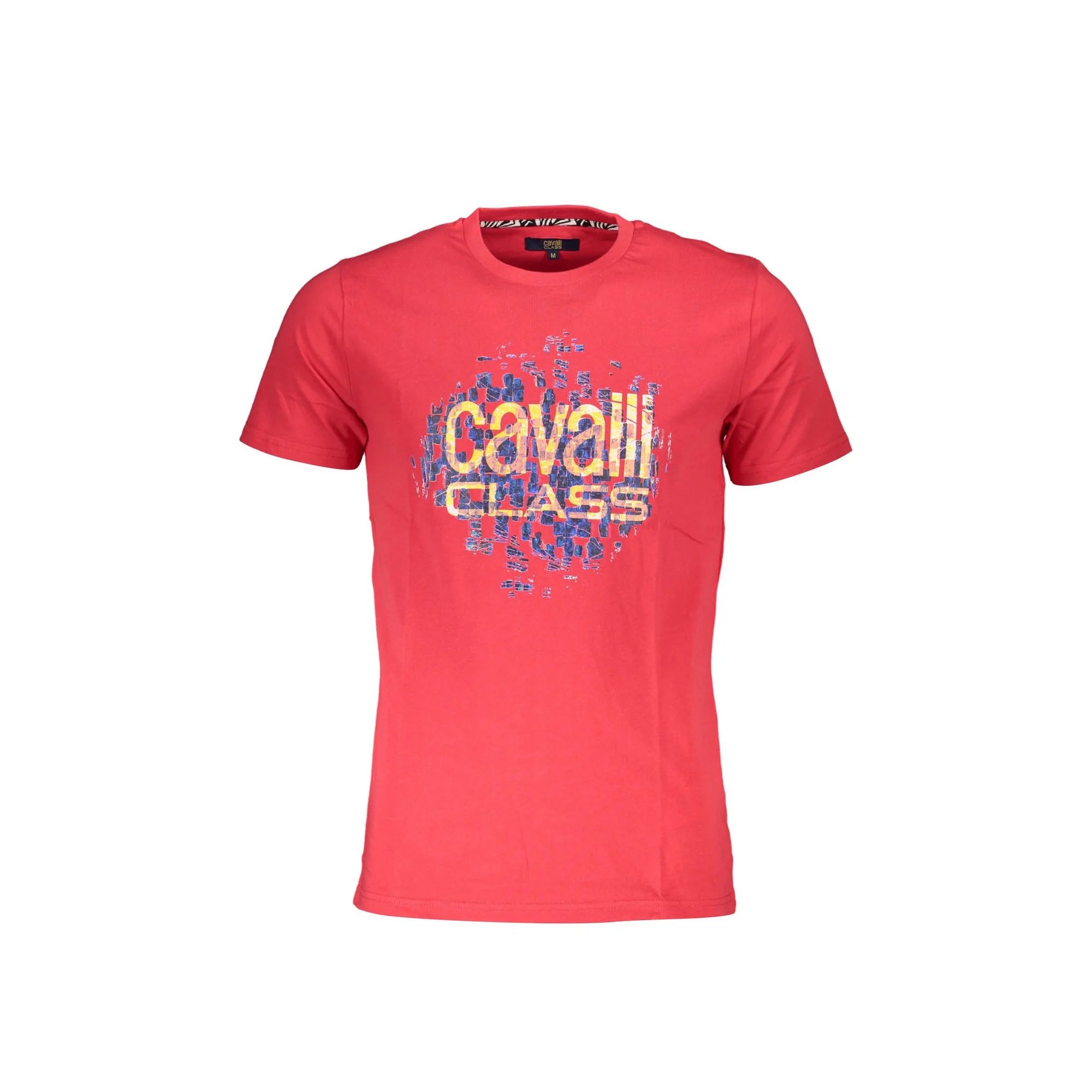 Cavalli Class T-Shirt Maniche Corte Uomo Rossa Stampa Logo Rosso - foto prodotto