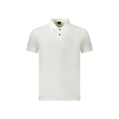 BOSS POLO MANICHE CORTE UOMO BIANCO