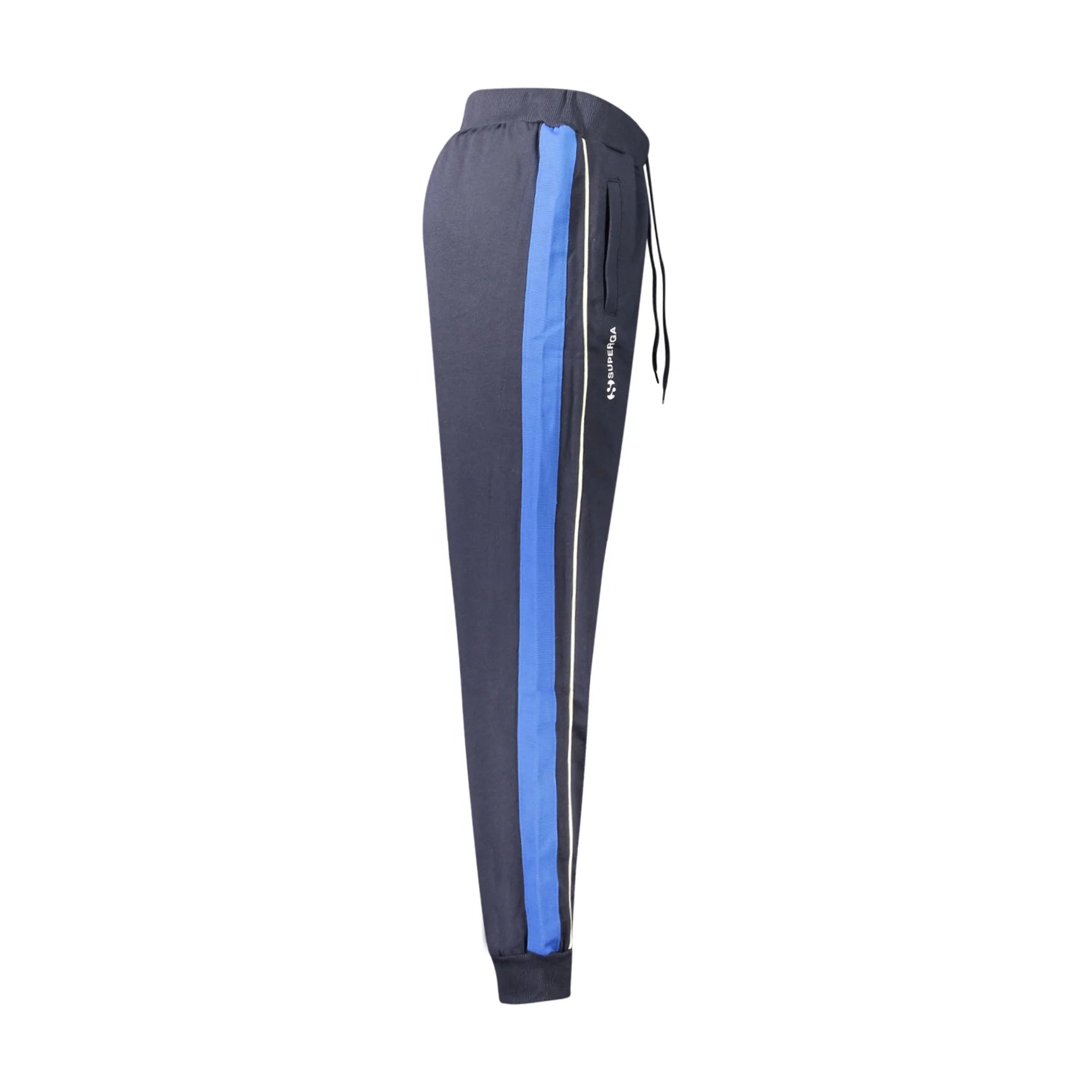 Superga Felpa Tuta Sportiva Uomo Blu Stampa in Rilievo - vista 3