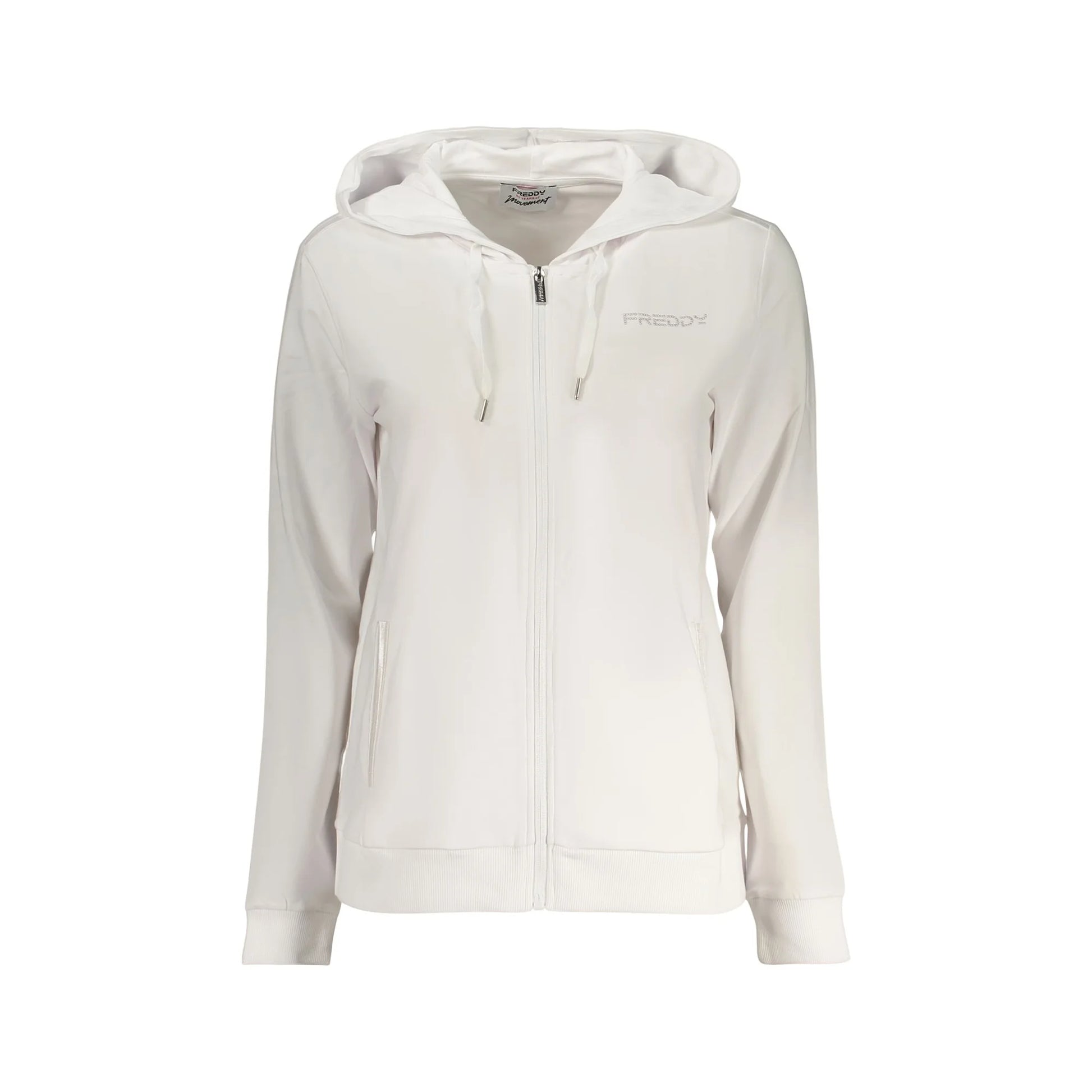 FREDDY FELPA CON ZIP DONNA BIANCO