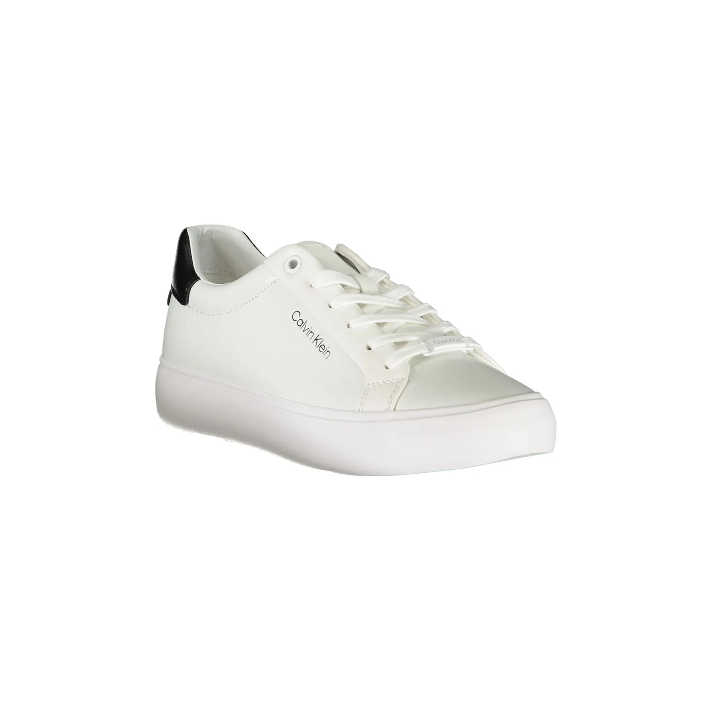 CALVIN KLEIN Scarpe Sneakers Donna Bianche con Lacci e Logo bianco - vista 2