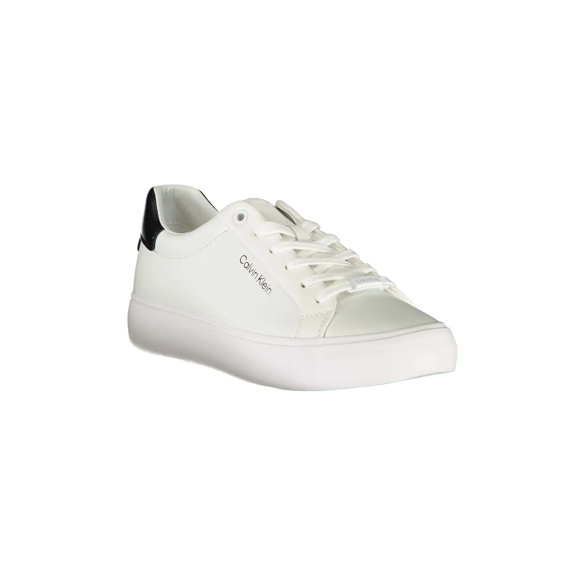 CALVIN KLEIN Scarpe Sneakers Donna Bianche con Lacci e Logo bianco - vista 2