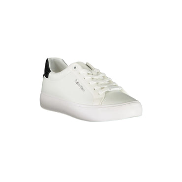 CALVIN KLEIN Scarpe Sneakers Donna Bianche con Lacci e Logo bianco - vista 2