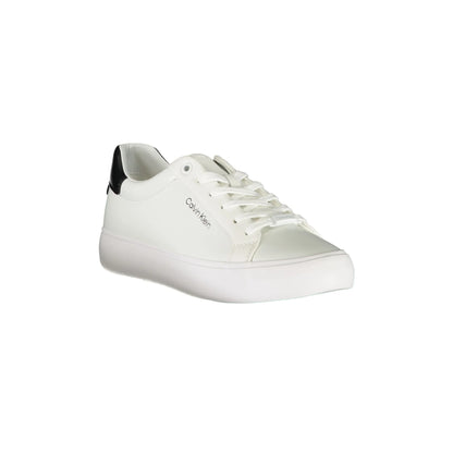 CALVIN KLEIN Scarpe Sneakers Donna Bianche con Lacci e Logo bianco - vista 2