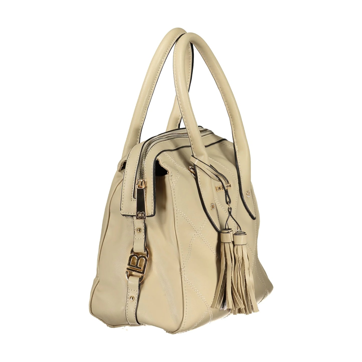 Laura Biagiotti Borsa a Tracolla Donna Beige Chiusura con Zip Logo Borse - vista 3