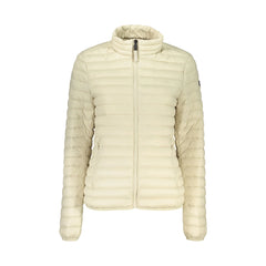 Norway 1963 Jaqueta de Manga Longa Feminina Bege com Fecho de Correr