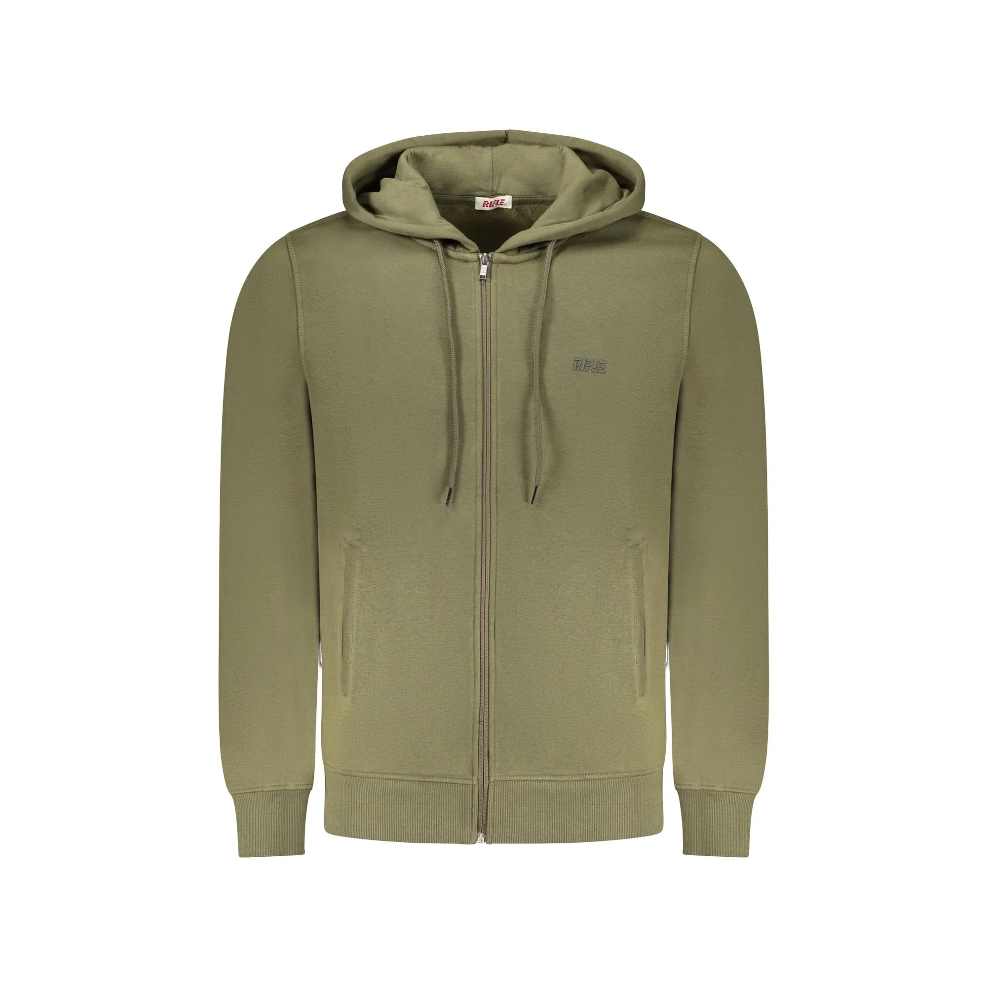 RIFLE FELPA CON ZIP UOMO VERDE