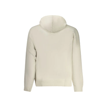 Calvin Klein Felpa Uomo Beige Cappuccio Garzata Tascone Ricamo Felpe - vista 2