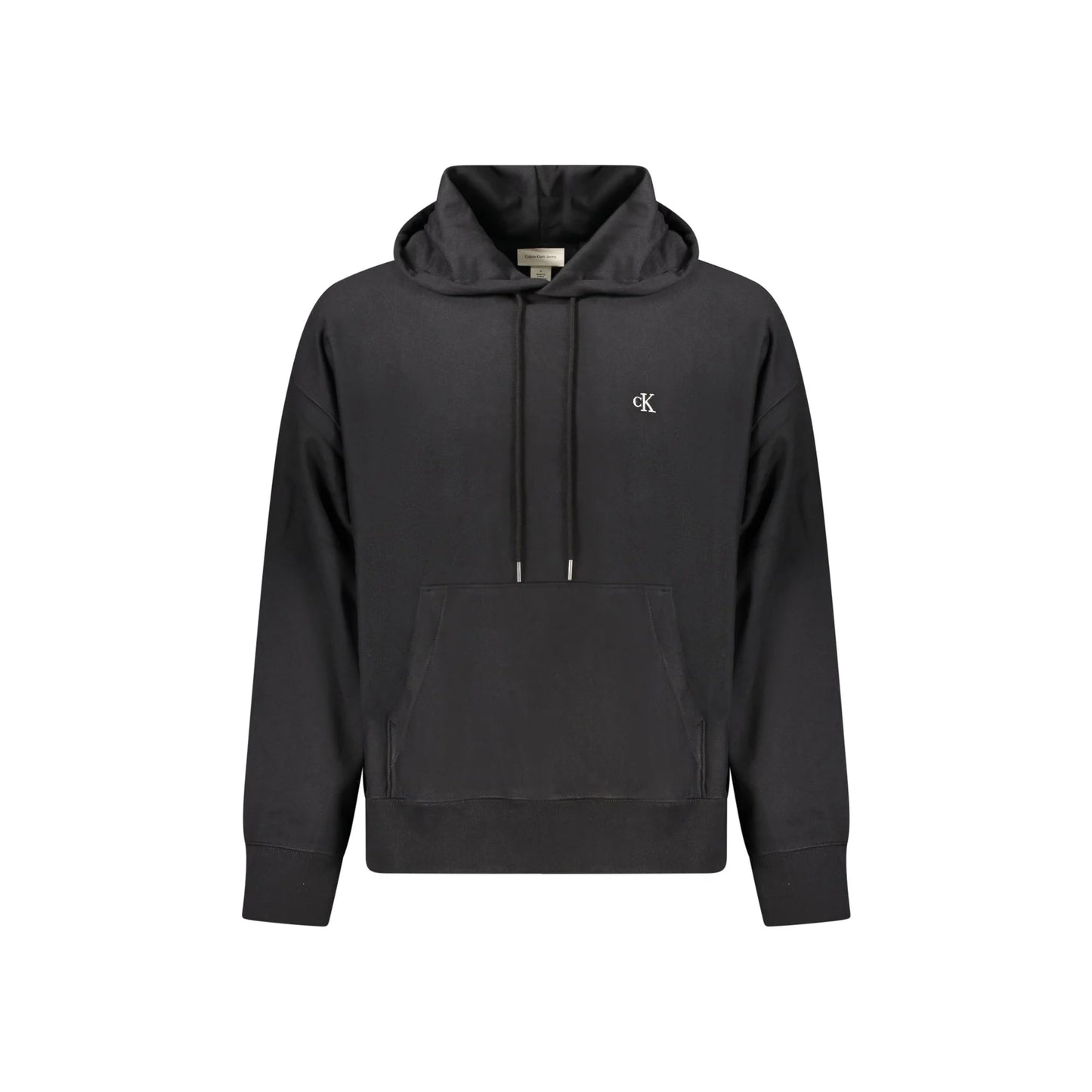 Calvin Klein Felpa Uomo Nera Cappuccio Garzata Tascone Ricamo Felpe Nero - foto prodotto