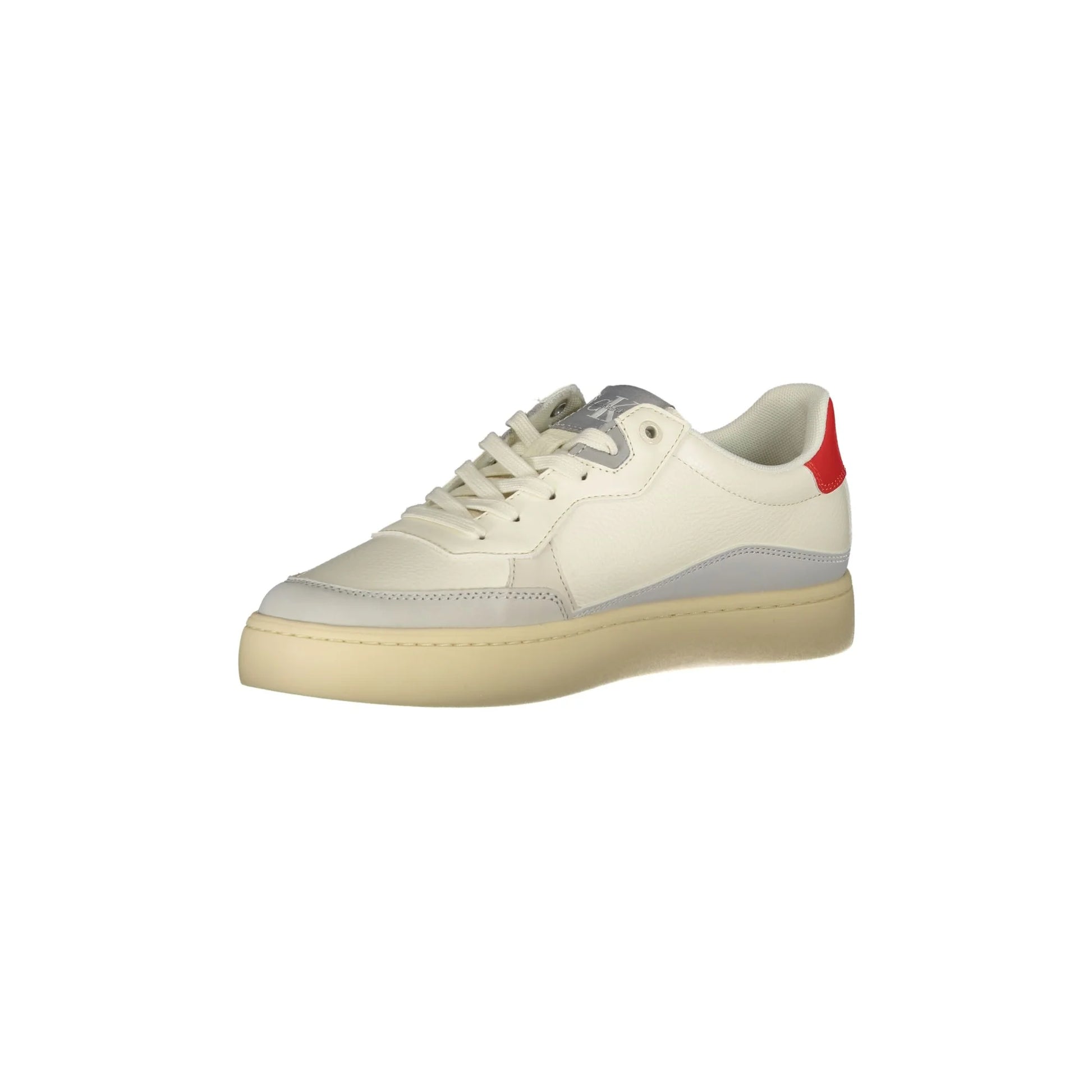 CALVIN KLEIN Scarpe Sneakers Uomo Bianche con Lacci e Logo bianco - vista 3