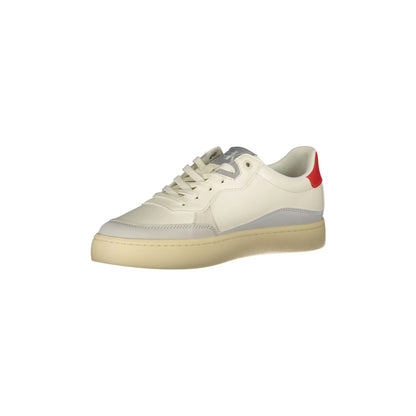 CALVIN KLEIN Scarpe Sneakers Uomo Bianche con Lacci e Logo bianco - vista 3