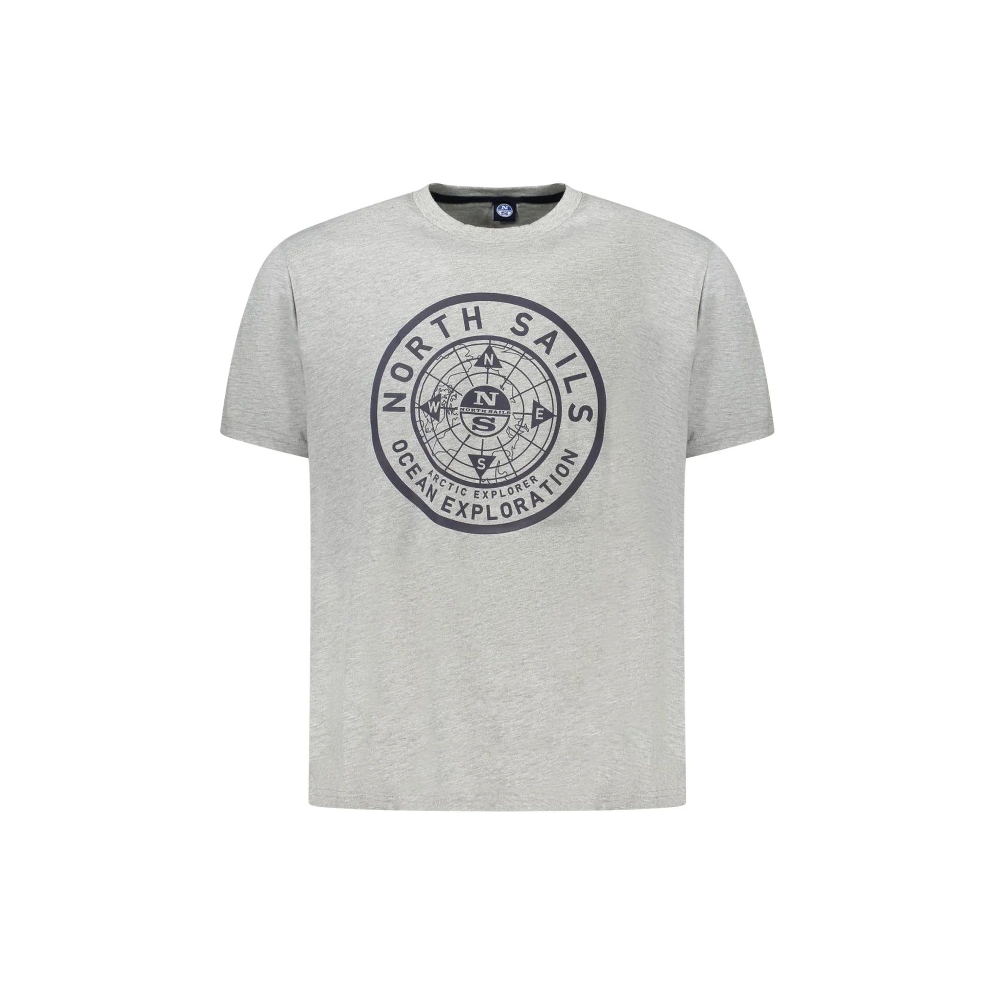 North Sails T-Shirt Maniche Corte Uomo Grigia Stampa Logo Grigio - foto prodotto