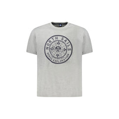 North Sails T-Shirt Maniche Corte Uomo Grigia Stampa Logo