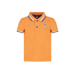 North Sails Polo Maniche Corte Bambino Arancione Logo